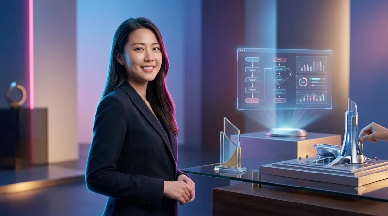 Các mốc quan hệ trôi nổi trên bàn làm việc hiện đại, minh họa hành trình xây dựng chiến thắng từng bước.