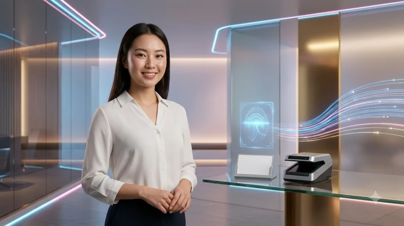 Hình ảnh minh họa điện thoại thông minh có biểu tượng xác minh thành công