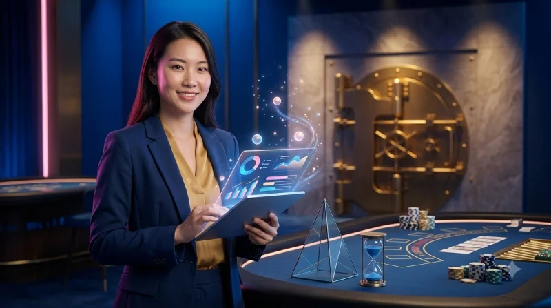 Minh họa các bước thiết lập ngân sách giải trí thực tế với máy tính, sổ tay và điện thoại thông minh