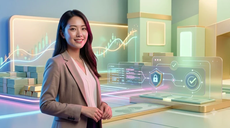 Minh họa tài khoản kỹ thuật số lưu trữ tài sản và lịch sử giao dịch cá nhân