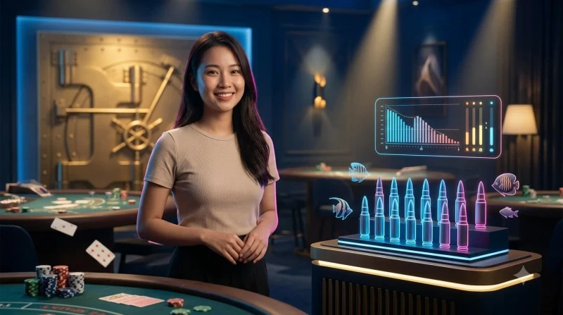 Minh họa tổng quan về Đạn bắn cá ALO789 và các thành phần chính.