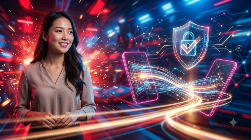 Người dùng kiểm tra giao diện nạp tiền an toàn trên điện thoại, minh họa bảo mật