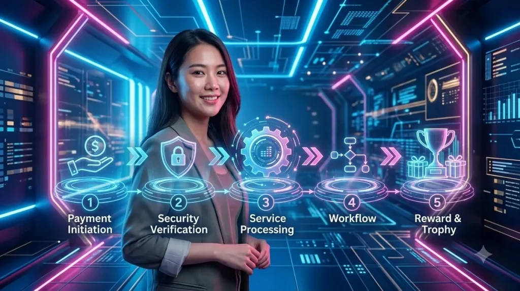 Minh họa vòng quay nổ hũ với hiệu ứng ánh sáng bắt mắt